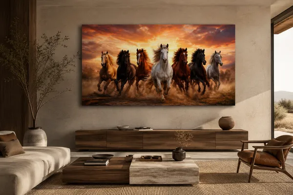 Sunset_Horse_Herd_Scenic_Wall_Art