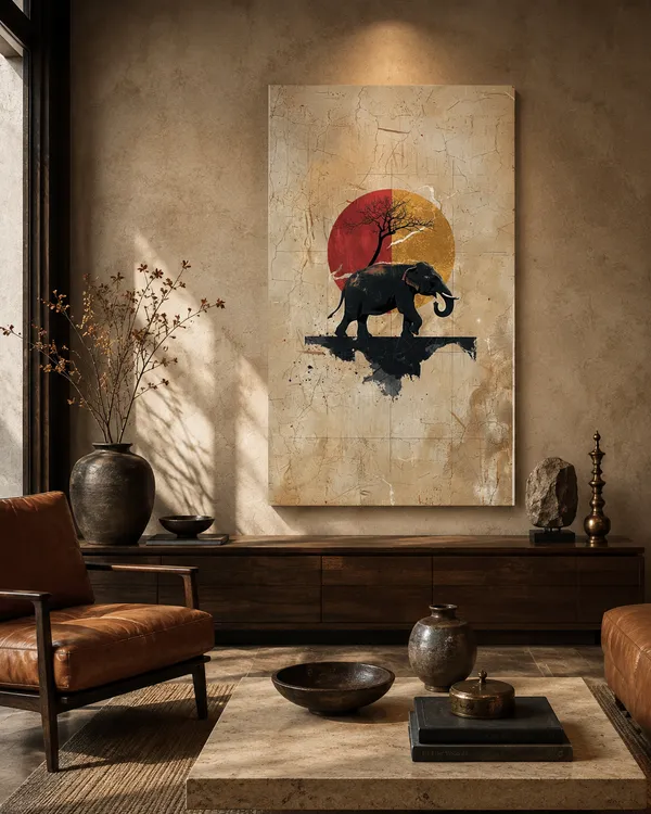 Beige_Elephant_Tree_Wall_Art