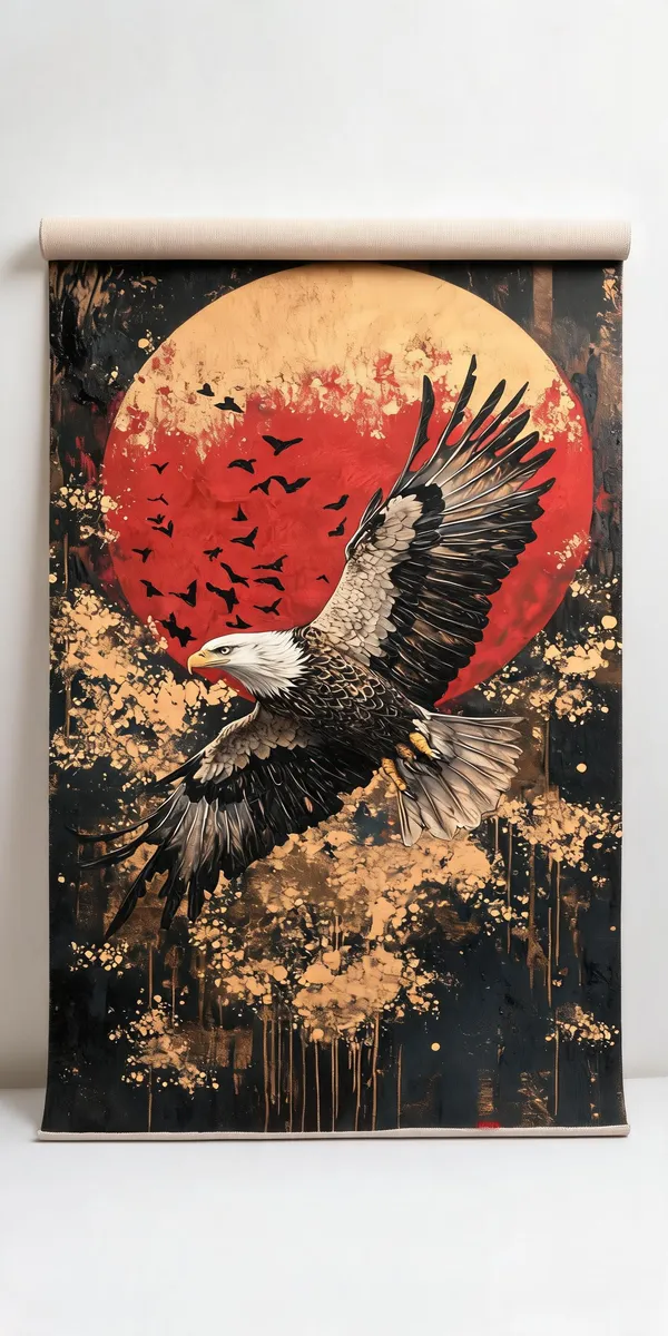 Wildlife_Eagle_Red_Sun_Wall_Art