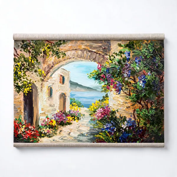 Mediterranean_Floral_Archway_Landscape_Wall_Art