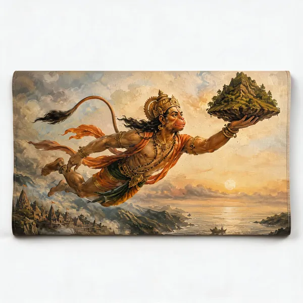 Hanuman_Carrying_Mountain_Mythological_Wall_Art