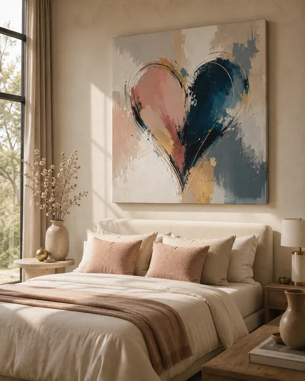 Abstract_Multicolour_Heart_Wall_Art