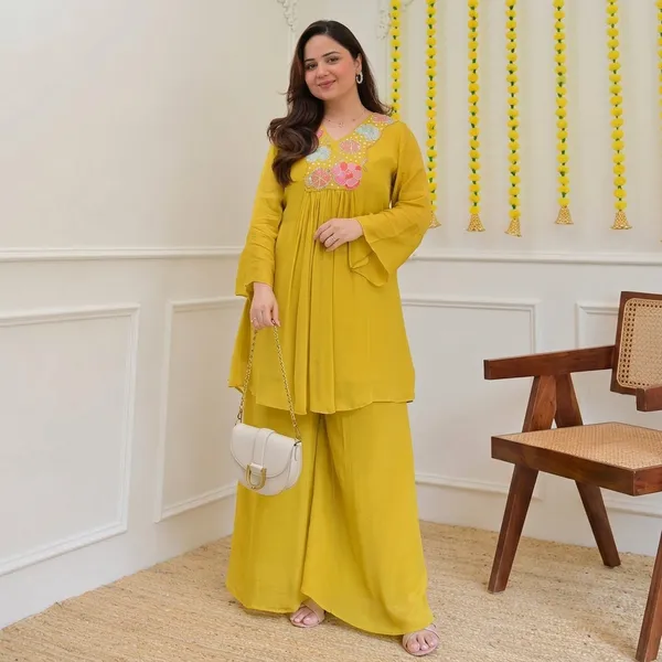 Yellow_Embroidered_Floral_Co-ord_Set__For_Women