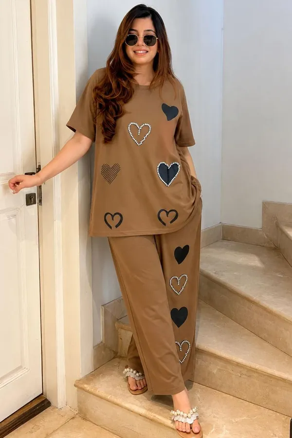 Brown_Cotton_Heart_Print_Relaxed_Fit_Co-Ord_Set_For_Women