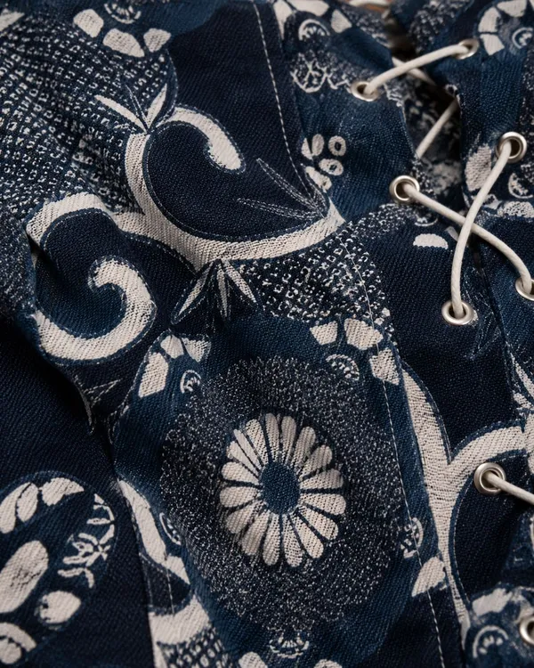 Navy_Blue_&_White_Cotton_Top_For_Women