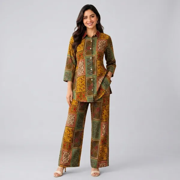 Multicolor_Cotton_Co-Ord_Set_For_Women