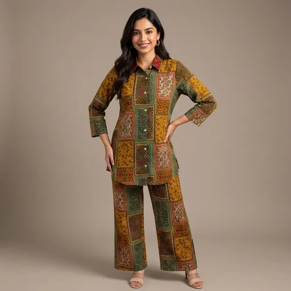 Multicolor_Cotton_Co-Ord_Set_For_Women