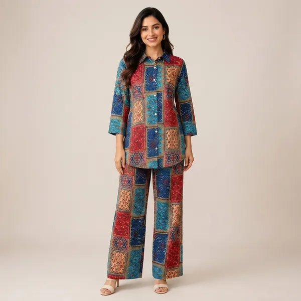 Multicolor_Cotton_Co-Ord_Set_For_Women