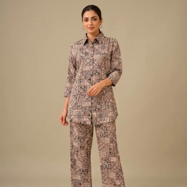 Light_Brown_Cotton_Co-Ord_Set_For_Women