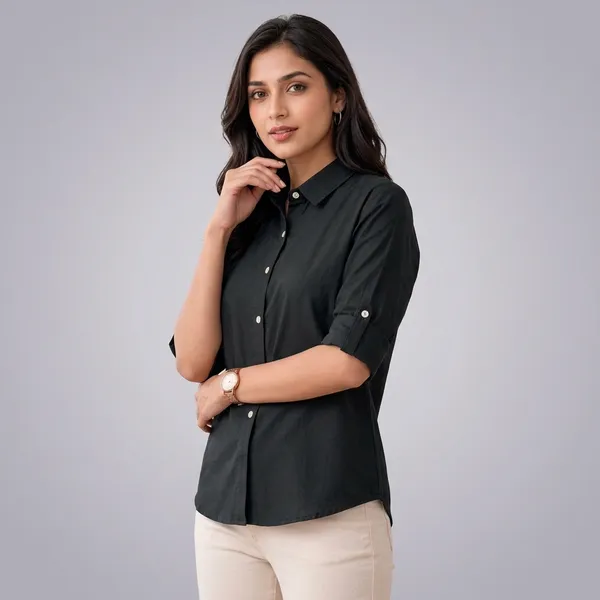 Black_Cotton_Casual_Shirt_For_Women