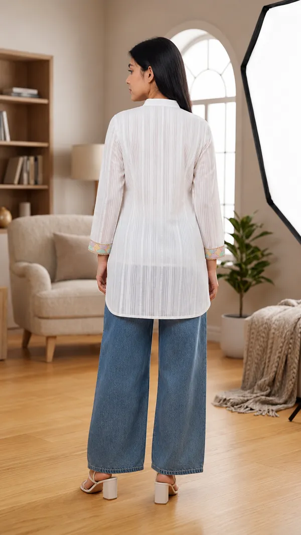 White_Georgette_Kurta_For_Women