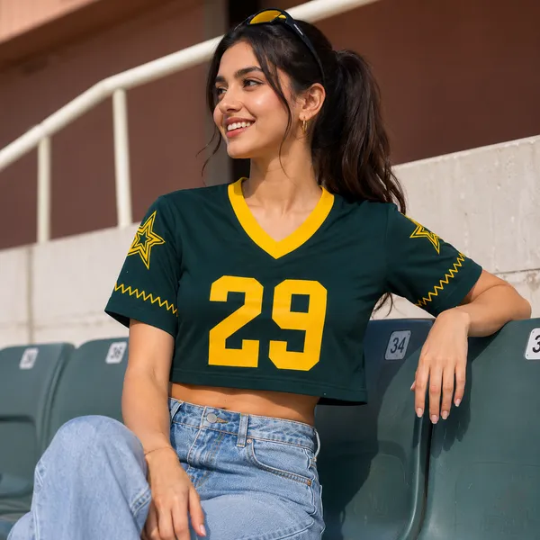 Dark_Green_&_Yellow_Cotton_Crop_Top_For_Women