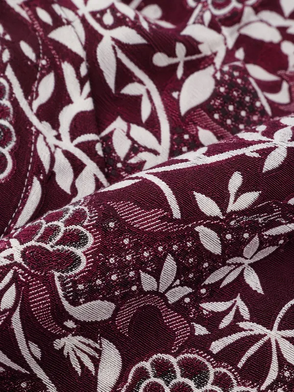 Maroon_&_White_Cotton_Top_For_Women