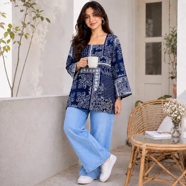Navy_Blue_Cotton_Printed_Peplum_Top_For_Women