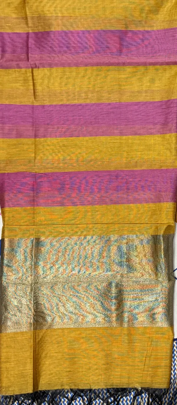 Yellow_Pink_Cotton_Chanderi_Unstitched_Kurta_Set_For_Women