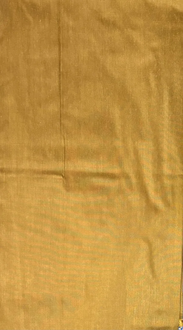 Mustard_Yellow_Cotton_Chanderi_Unstitched_Kurta_Set_For_Women