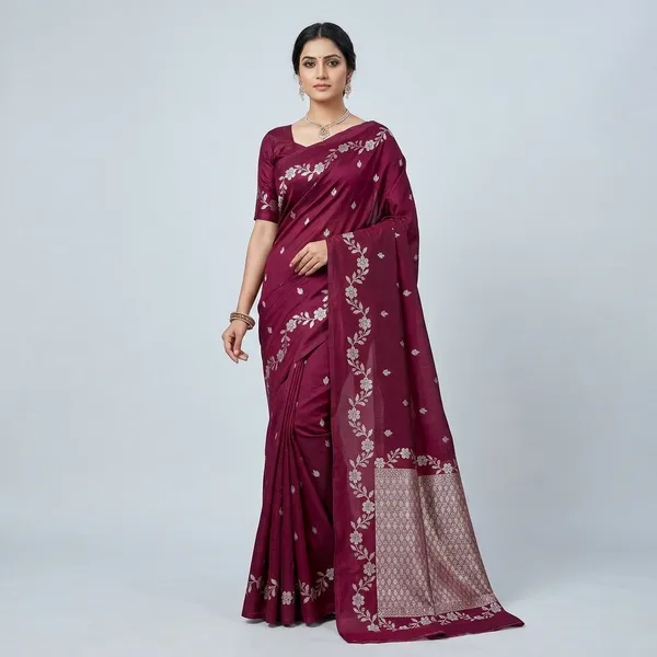 Maroon_Art_Silk_Zari_Weave_Banarasi_Saree_For_Women