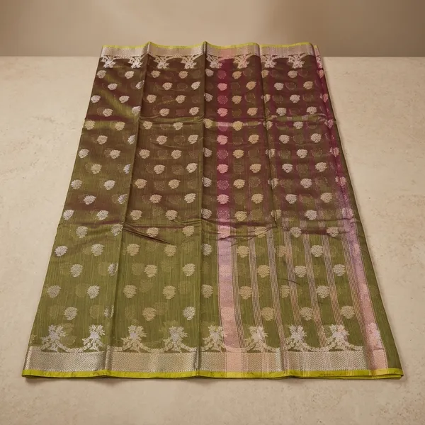 Olive_Green_Art_Silk_Tissue_Pallu_Banarasi_Saree_For_Women