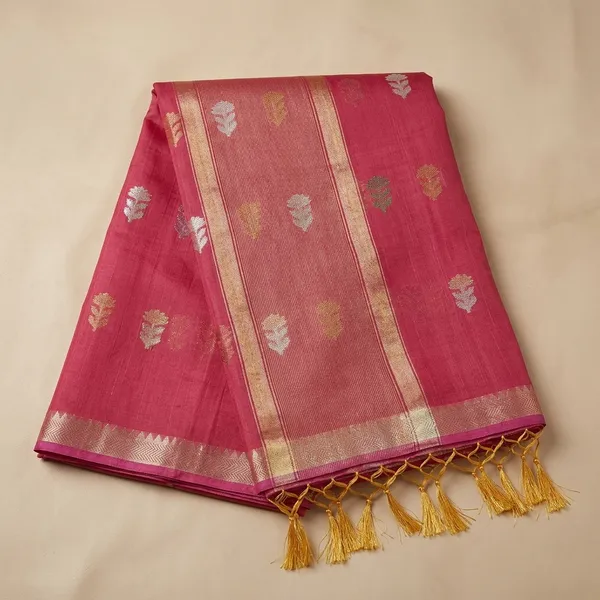 Peach_Art_Silk_Tissue_Pallu_Banarasi_Saree_For_Women