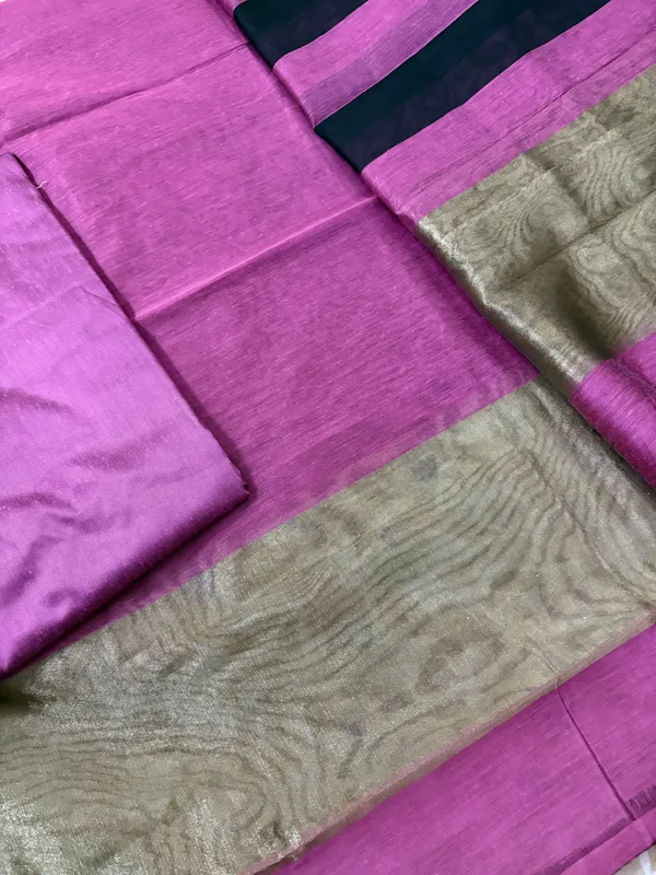 Rani_Pink_Cotton_Chanderi_Unstitched_Kurta_Set_For_Women