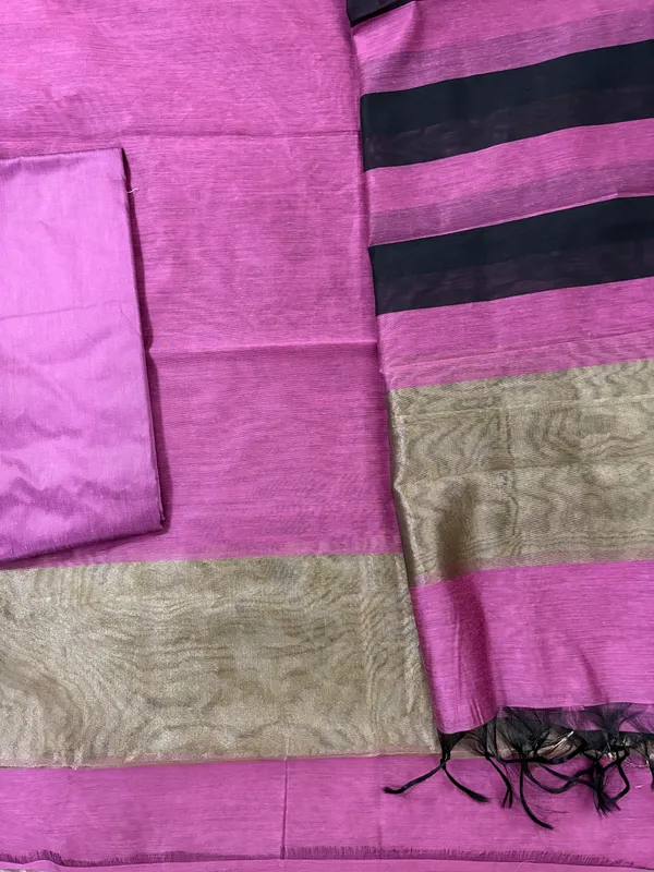 Rani_Pink_Cotton_Chanderi_Unstitched_Kurta_Set_For_Women