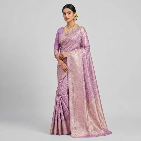 Mauve_Pink_Banarasi_Semi_Silk_Zig_Zag_Woven_Saree_For_Women