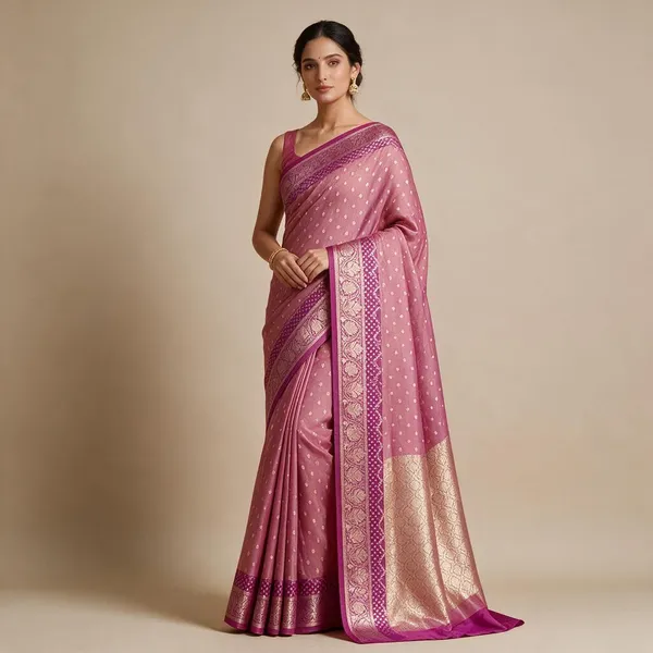Royal_Pink_Banarasi_Kataan_Semi_Silk_Saree_Weaved_with_traditional_Butti_motifs_all_over_saree