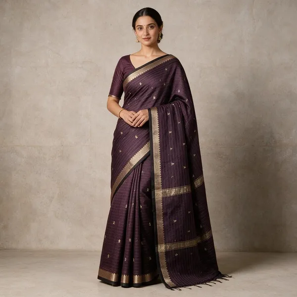 Radiant_Purple_Banarasi_Cotton_Silk_Saree_Small_Double_Butti