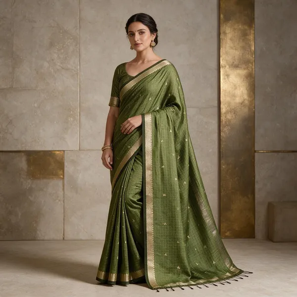 Light_Tree_Green_Banarasi_Cotton_Silk_Saree_Small_Double_Butti