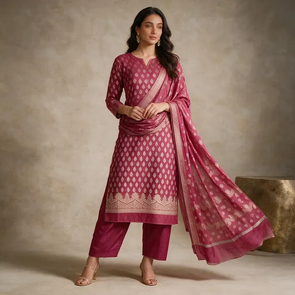 Magenta_Pink_Banarasi_Masrice_Cotton_Silk_Suit