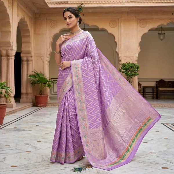 Regal_Purple_Banarasi_Semi_Silk_Zig_Zag_Woven_Saree_For_Women