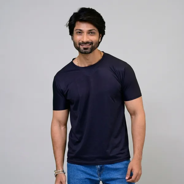 TeenOut_Dri-Fit_Badminton_Solid_T-Shirt_For_Men