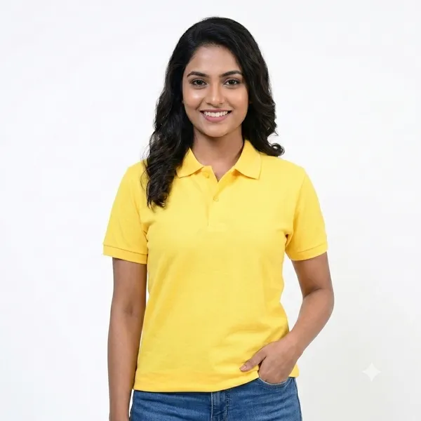 Teenout_Polo_Neck_Yellow_color_100%_Micro_polyester_for_Woman