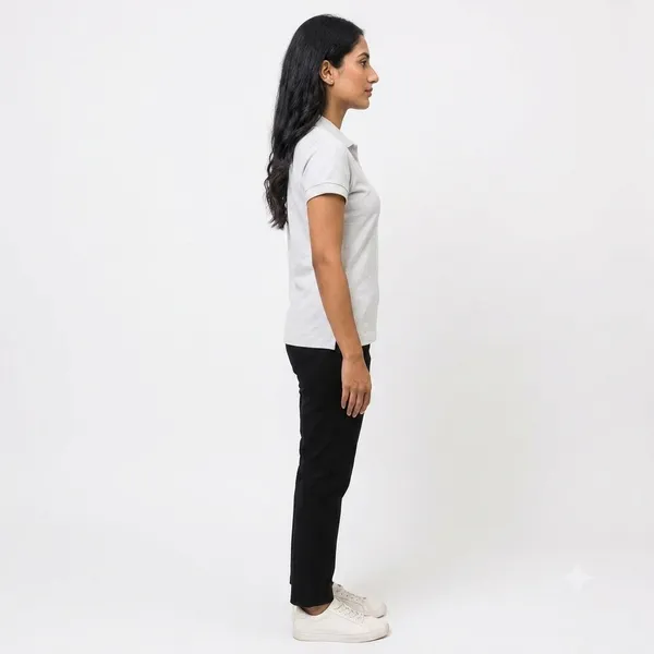 Teenout_Polo_Neck_White_color_100%_Micro_polyester_for_Woman