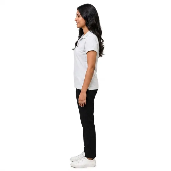 Teenout_Polo_Neck_White_color_100%_Micro_polyester_for_Woman