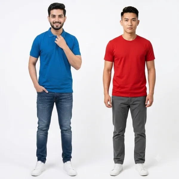 Teenout_Micro_Polyester_Polo_&_Round_Neck_Combo_(Red_&_Blue)