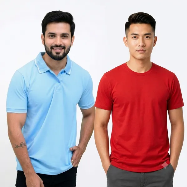 Teenout_Micro_Polyester_Polo_&_Round_Neck_Combo_(Red_&_Light_Blue)