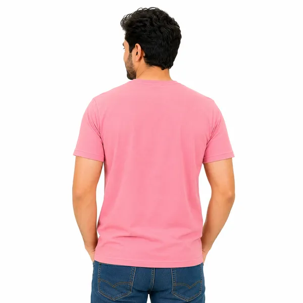 Teenout_Micro_Polyester_Round_Neck_T-Shirt_Combo_(Orange_&_Pink)