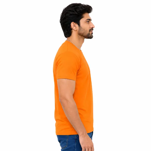 Teenout_Micro_Polyester_Round_Neck_T-Shirt_Combo_(Orange_&_Pink)