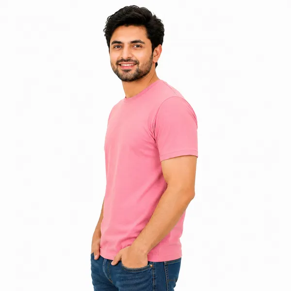 Teenout_Micro_Polyester_Round_Neck_T-Shirt_Combo_(Orange_&_Pink)