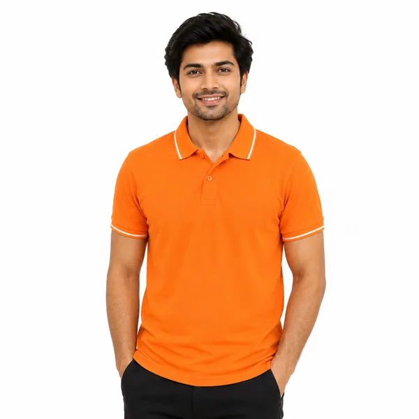 Teenout_Micro_Polyester_Polo_&_Round_Neck_Combo_(Orange_&_Orange)