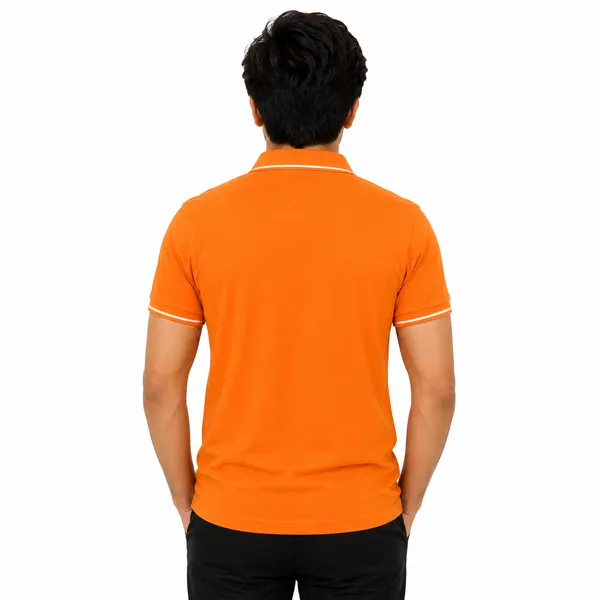 Teenout_Micro_Polyester_Polo_&_Round_Neck_Combo_(Black_&_Orange)