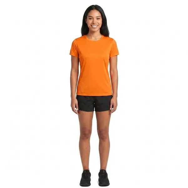 Teenout_Ladies_Round_Neck_Orange_color_100%_Micro_polyester_