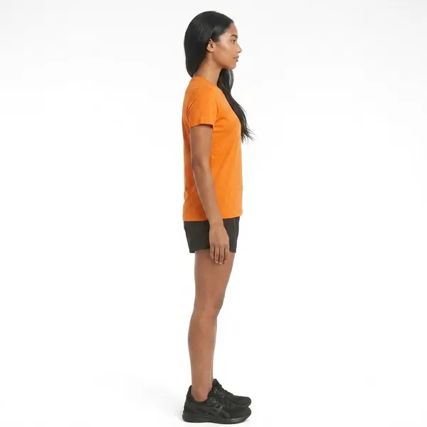 Teenout_Ladies_Round_Neck_Orange_color_100%_Micro_polyester_
