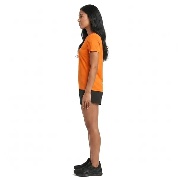 Teenout_Ladies_Round_Neck_Orange_color_100%_Micro_polyester_