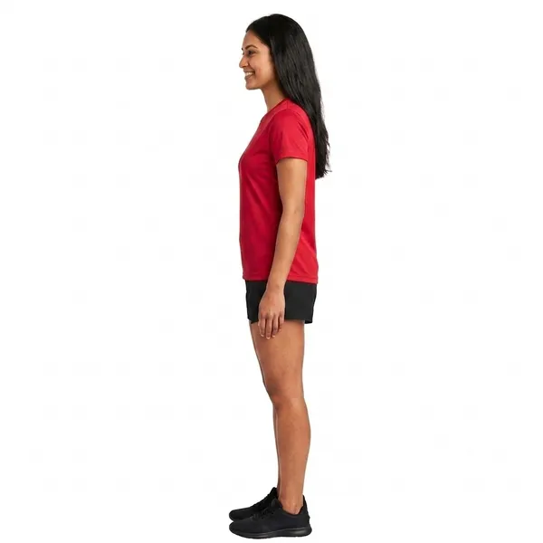 Teenout_Ladies_Round_Neck_Red_color_100%_Micro_polyester_
