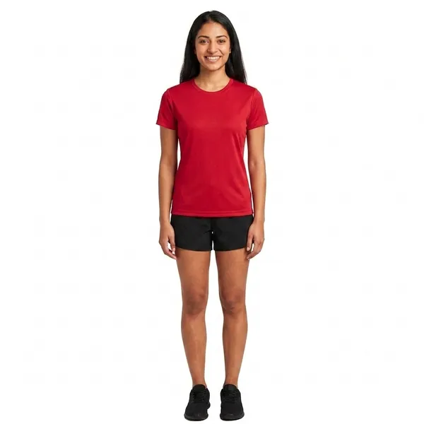 Teenout_Ladies_Round_Neck_Red_color_100%_Micro_polyester_