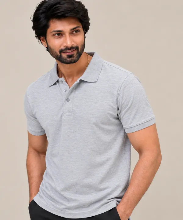 Teenout_Light_Grey_Golf_Polo_For_Men