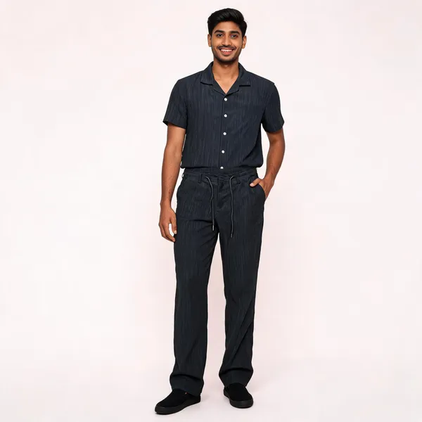 Black_Textured_Relaxed_Fit_Shirt_And_Trousers_Co-Ord_Set_For_Men