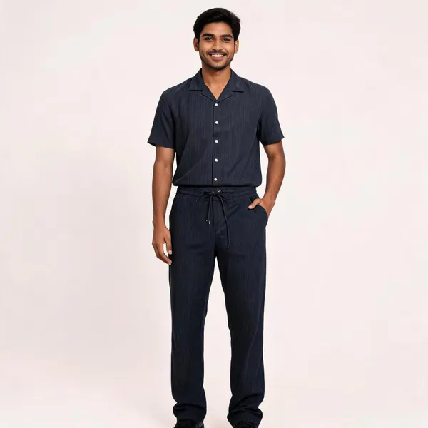 Charcoal_Black_Relaxed_Fit_Shirt_And_Trousers_Co-Ord_Set_For_Men